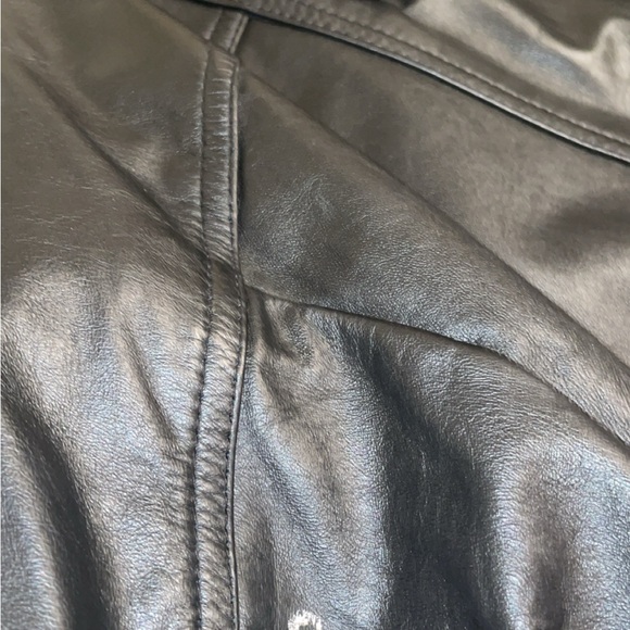 Barneys New York Black Leather Jacket for Men - Picture 3 of 4